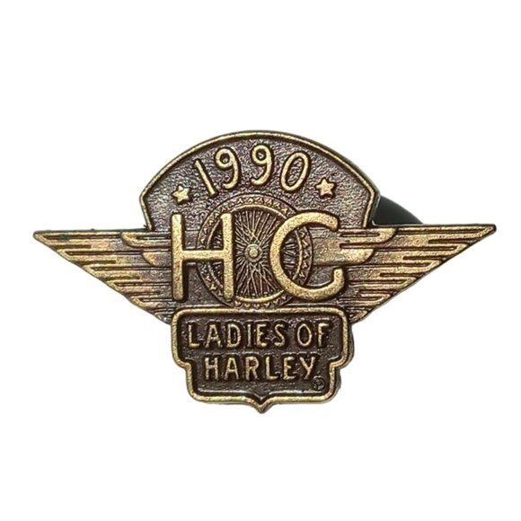 1990 Ladies of Harley Collectible Motorcycle Biker HOG Pin Vintage - Picture 3 of 7